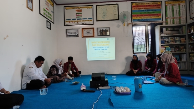 Rapat Koordinasi dan Silaturahmi Program Kerja KKN UMB Tematik Stunting Di Desa Simpang Tiga 